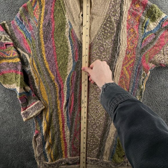 COOGI Classic Authentic Women Sweater Knit Linen Cotton Medium Colorful Multi - Picture 2 of 16